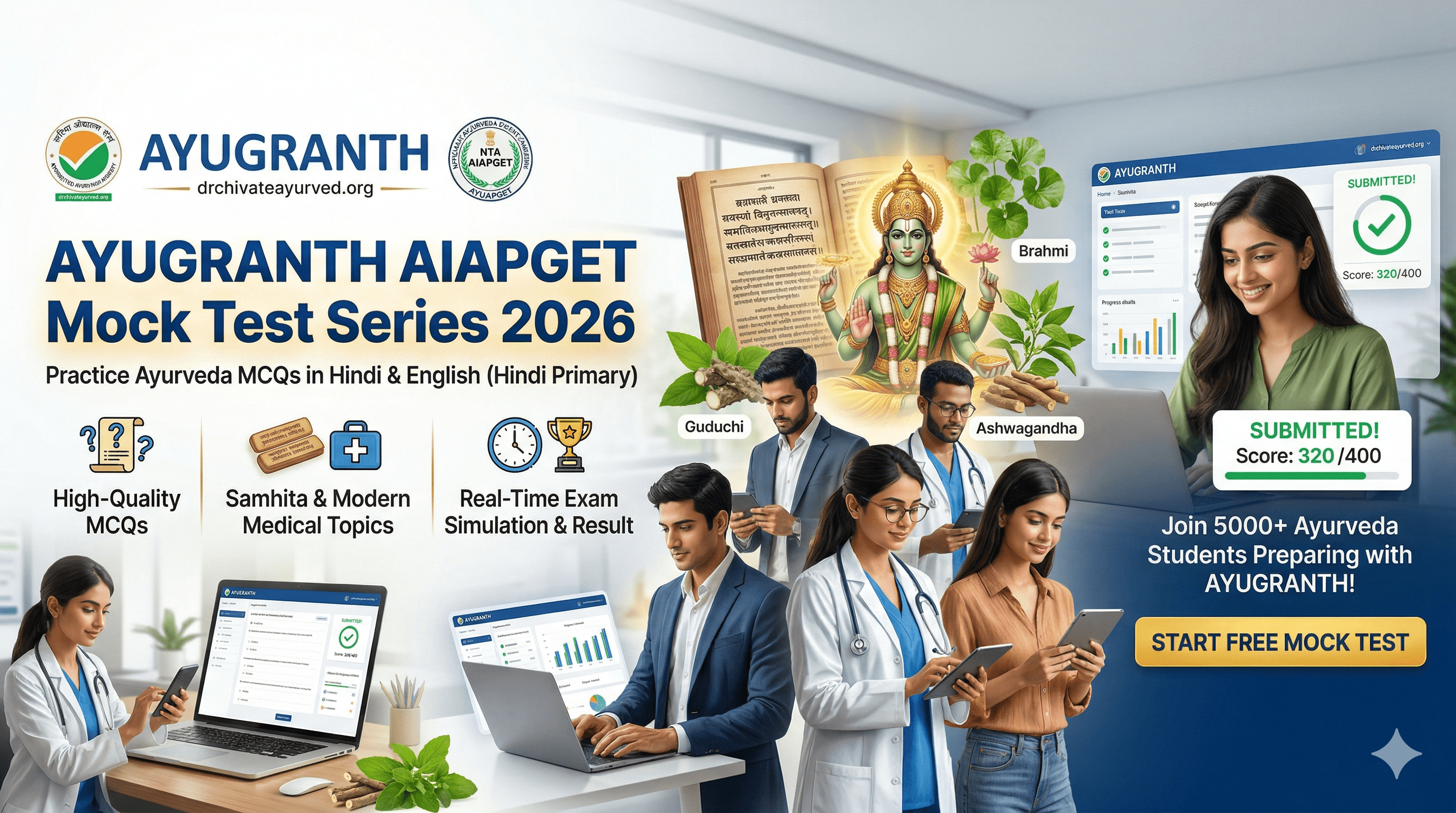 Ayugranth AIAPGET Mock Test Infographic
